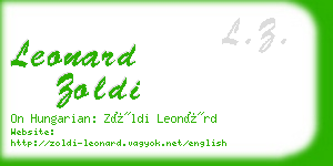 leonard zoldi business card